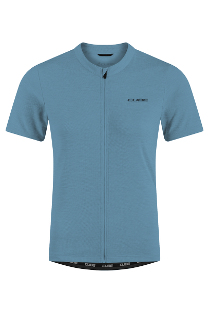 CUBE GRAVEL Trikot Full Zip CARGO kurzarm blue