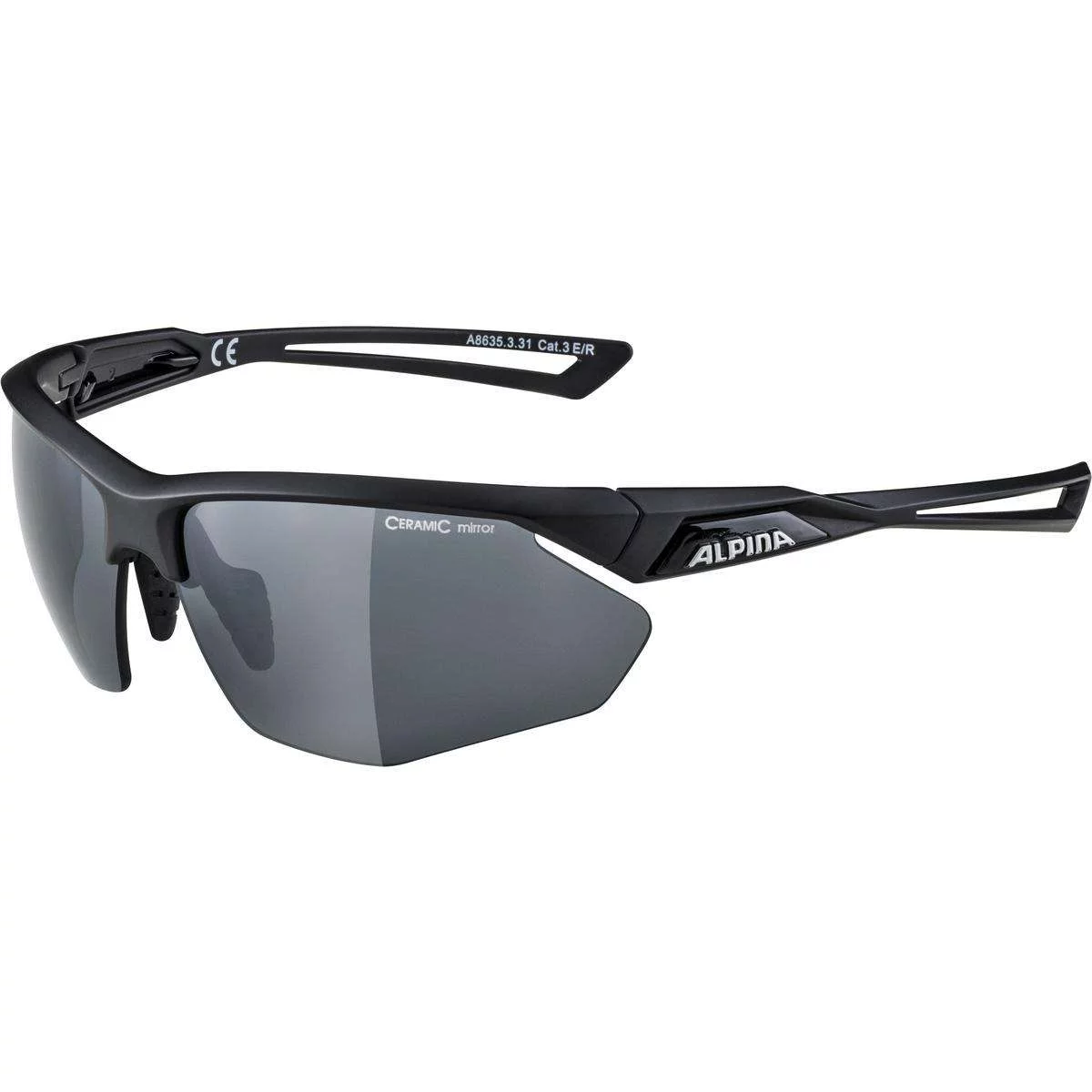 Brille Alpina Nylos HR black matt / ceramic mirror black